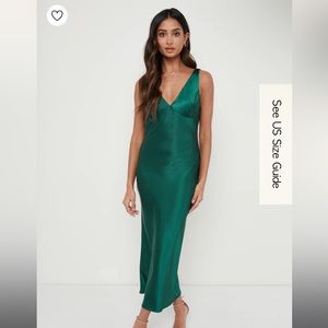 Piper Midi Dress in Emerald Green
